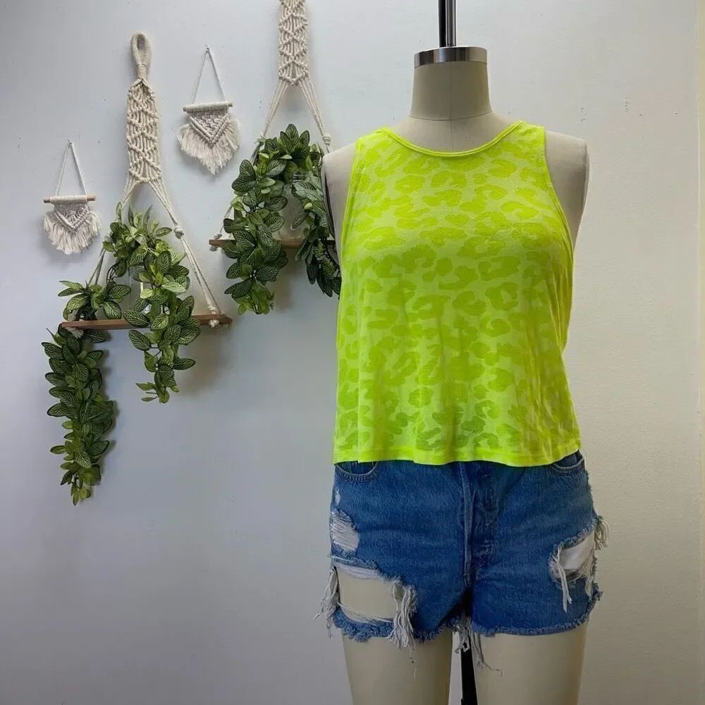 Bozzolo Neon Sport Tank Leopard Print